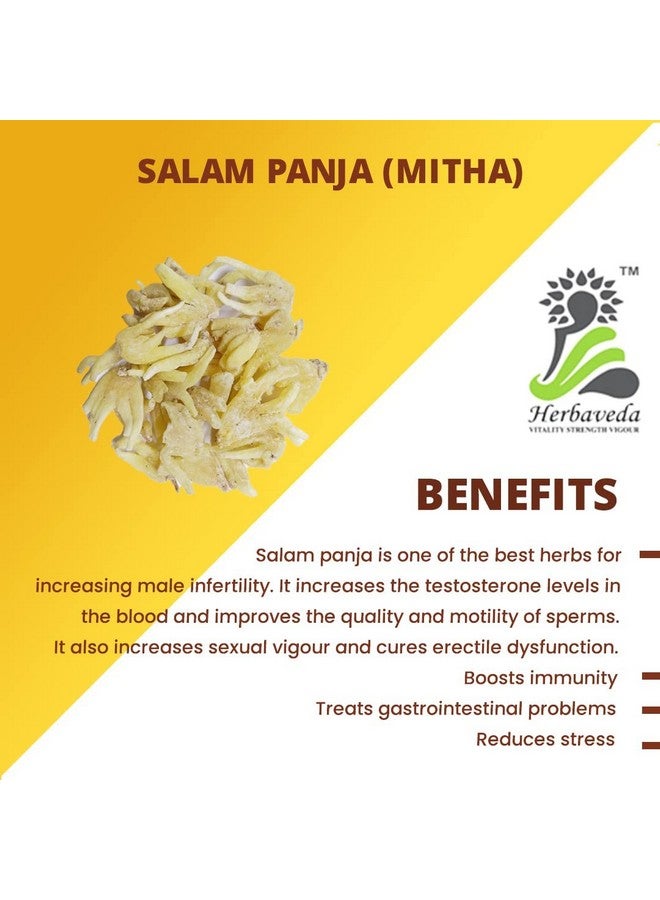 LEANBEING Herbaveda- Salam Panja(Mitha)200G|Hatta Haddit|Panchaule Dactylorhiza Hatagirea|Salab Panja|????????|Panja Meetha|Lucky Hand Root - Image 2