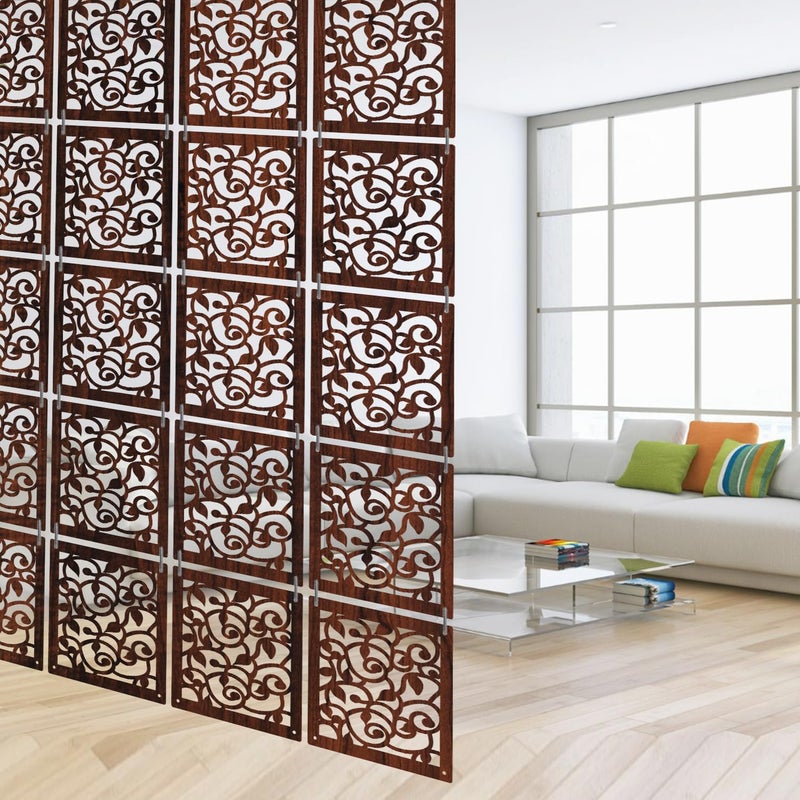 Olive Tree Olive Tree 12Pcs Hanging Room Divider Panel Modern Hanging Screen Partition for Home Decoration Living Room 115 x 115 12 PanelsOTD7101  - Image 1