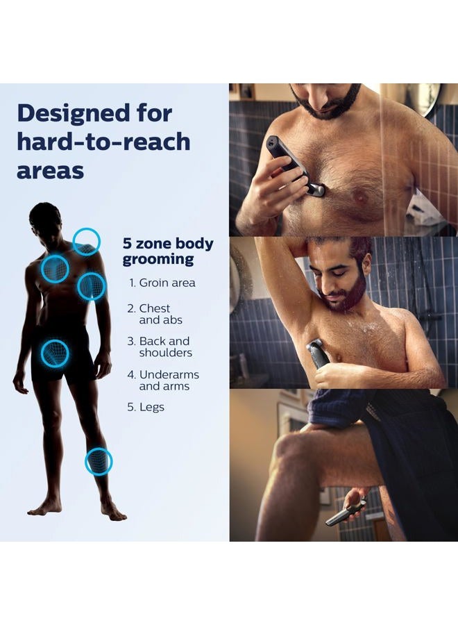 Norelco Philips Bodygroom Series 5000, Showerproof Groin and Body Trimmer, Close and Comfortable Shave, Complete Body Grooming Including Back, 60 Min. Runtime, Model BG5025/40 - Image 2