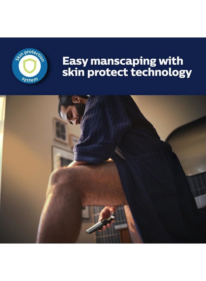 Norelco Philips Bodygroom Series 5000, Showerproof Groin and Body Trimmer, Close and Comfortable Shave, Complete Body Grooming Including Back, 60 Min. Runtime, Model BG5025/40 - Image 5