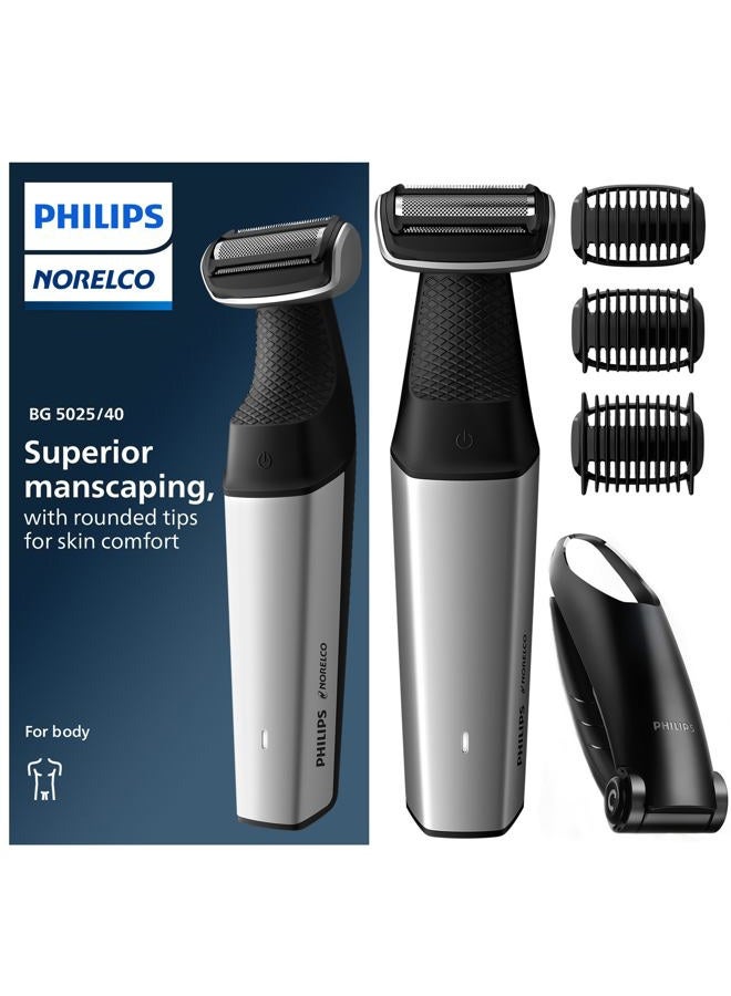 Norelco Philips Bodygroom Series 5000, Showerproof Groin and Body Trimmer, Close and Comfortable Shave, Complete Body Grooming Including Back, 60 Min. Runtime, Model BG5025/40 - Image 1