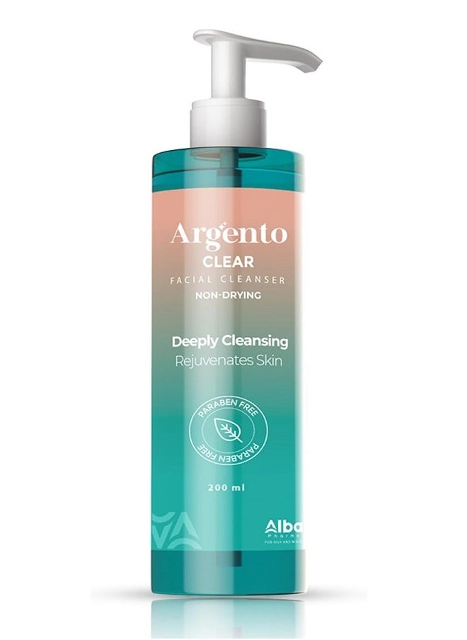 ARGENTO Clear Facial Cleanser Skin Cleanser 200ml  - Image 1