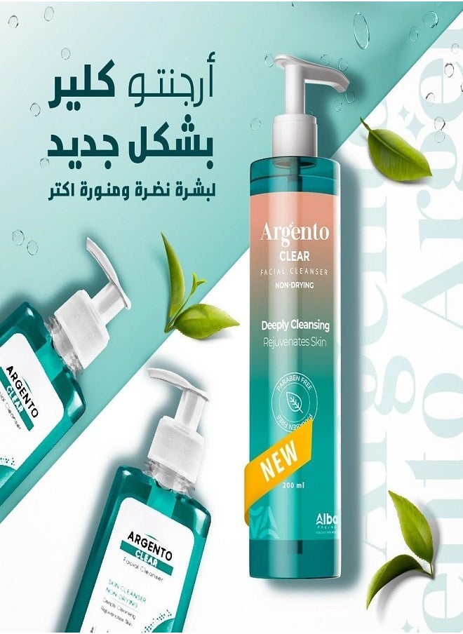 ARGENTO Clear Facial Cleanser Skin Cleanser 200ml  - Image 2