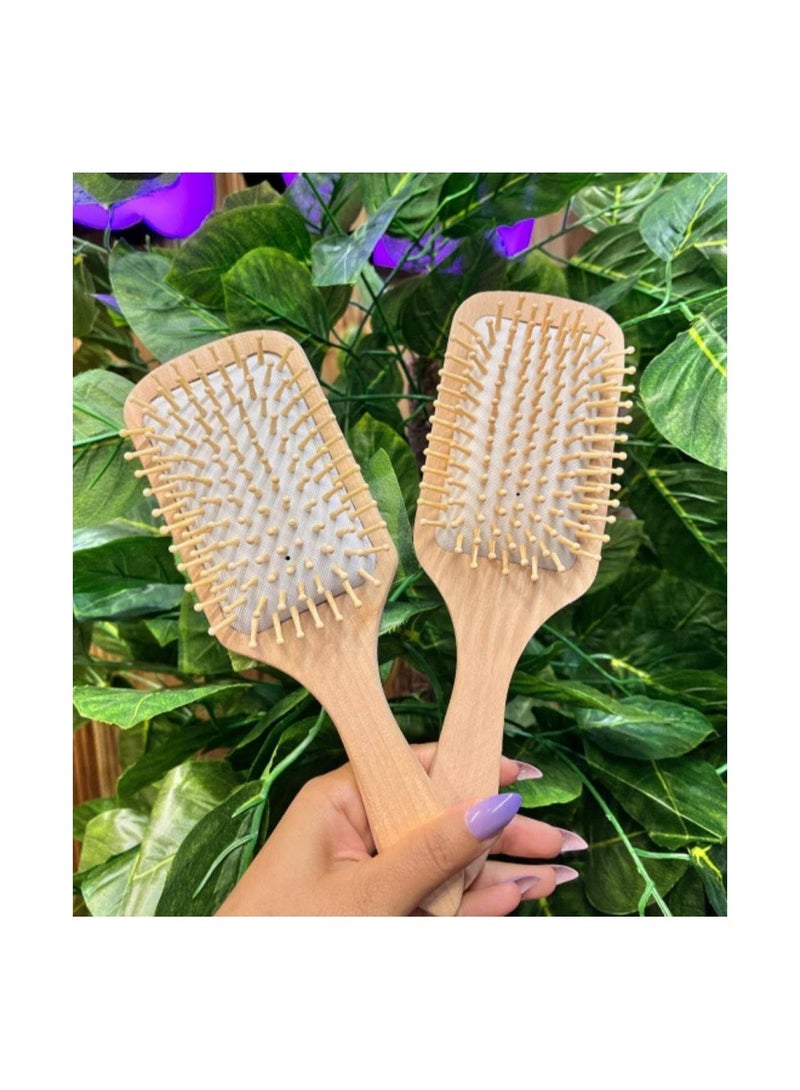 فرشاة خشبي طبيعي – تصفيف صحي بدون تقصف أو تطاير لشعر أكثر نعومة وحيوية عناية يومية بطريقة طبيعية وآمنة - Image 3