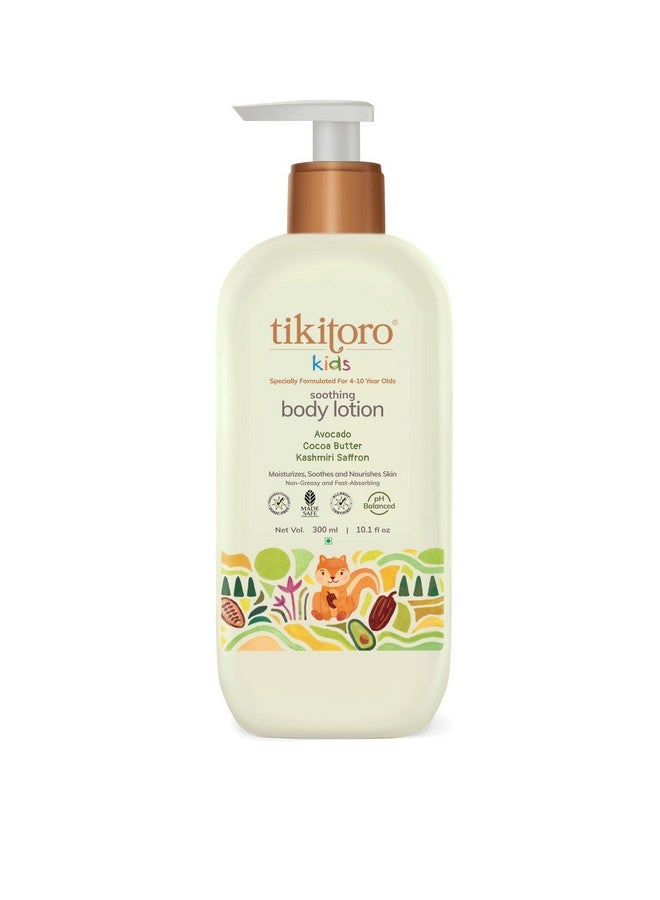 Tikitoro Kids Soothing Body Lotion | Pediatrician Approved | Moisturizes, Soothes & Nourishes Skin |100% Vegan with Avocado, Cocoa Butter, Kashmiri Saffron Extract |Daily Use (Age: 4+ Years) (300 x 1) - Image 1