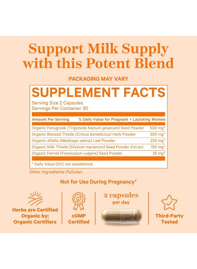 Pink Stork True Milk, Breastfeeding Support, 60 Vegetarian Capsules - Image 4