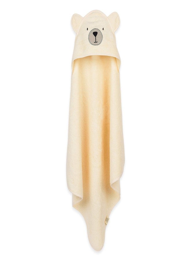 Masilo 100% Cotton Hooded Towel/Ideal for Babies 0-18months / Luxurious and Super Absorbent Baby Towel/Infant to Toddler Wrap Towel with Hood/Soft, Lightweight and Breathable/Teddy Bear/Cream - Image 2