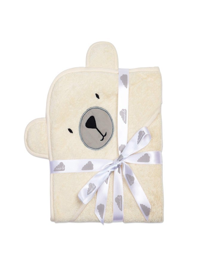Masilo 100% Cotton Hooded Towel/Ideal for Babies 0-18months / Luxurious and Super Absorbent Baby Towel/Infant to Toddler Wrap Towel with Hood/Soft, Lightweight and Breathable/Teddy Bear/Cream - Image 4