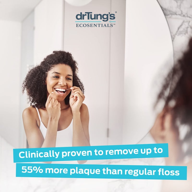 DrTung's Smart Floss - Natural, PTFE & PFAS Free Floss, Gentle on Gums, Expands & Stretches, BPA Free Floss - Natural Dental Floss Cardamom Flavor (Pack of 2) - Image 3