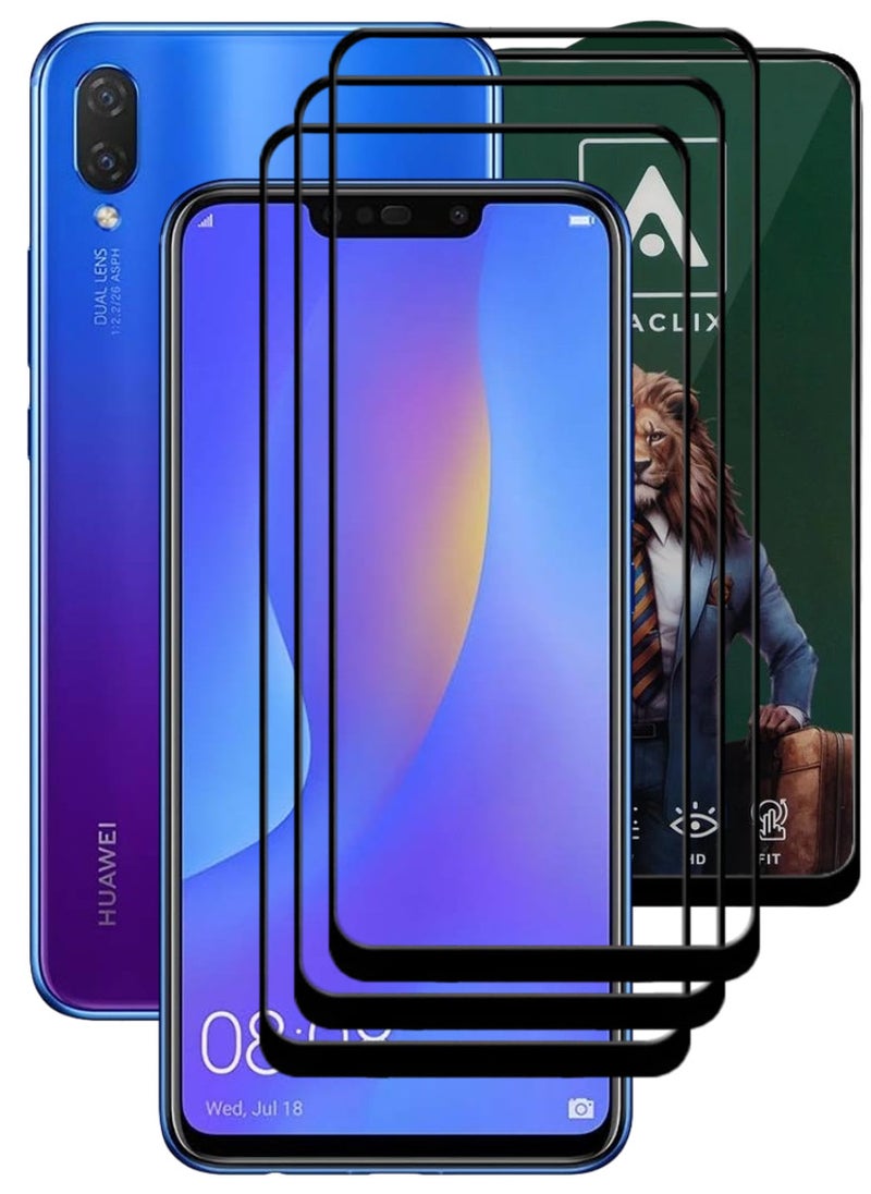 ACLIX 3 Pieces Antistatic ESD Dustproof Premium Quality High Definition Tempered Glass Screen Protector Designed For Huawei nova 3i - Image 1