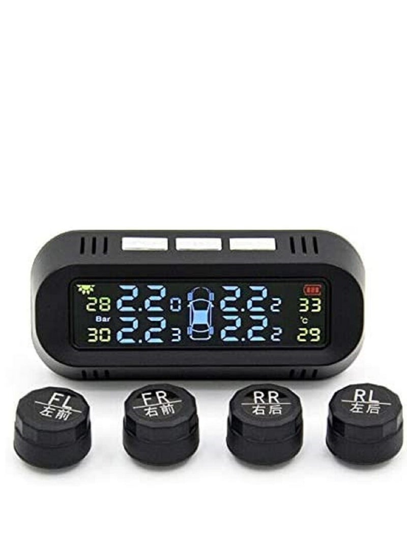 althiqahkey Solar TPMS Wireless Car Tire Pressure Alarm Can Stick on Car Front Glass  - Image 4