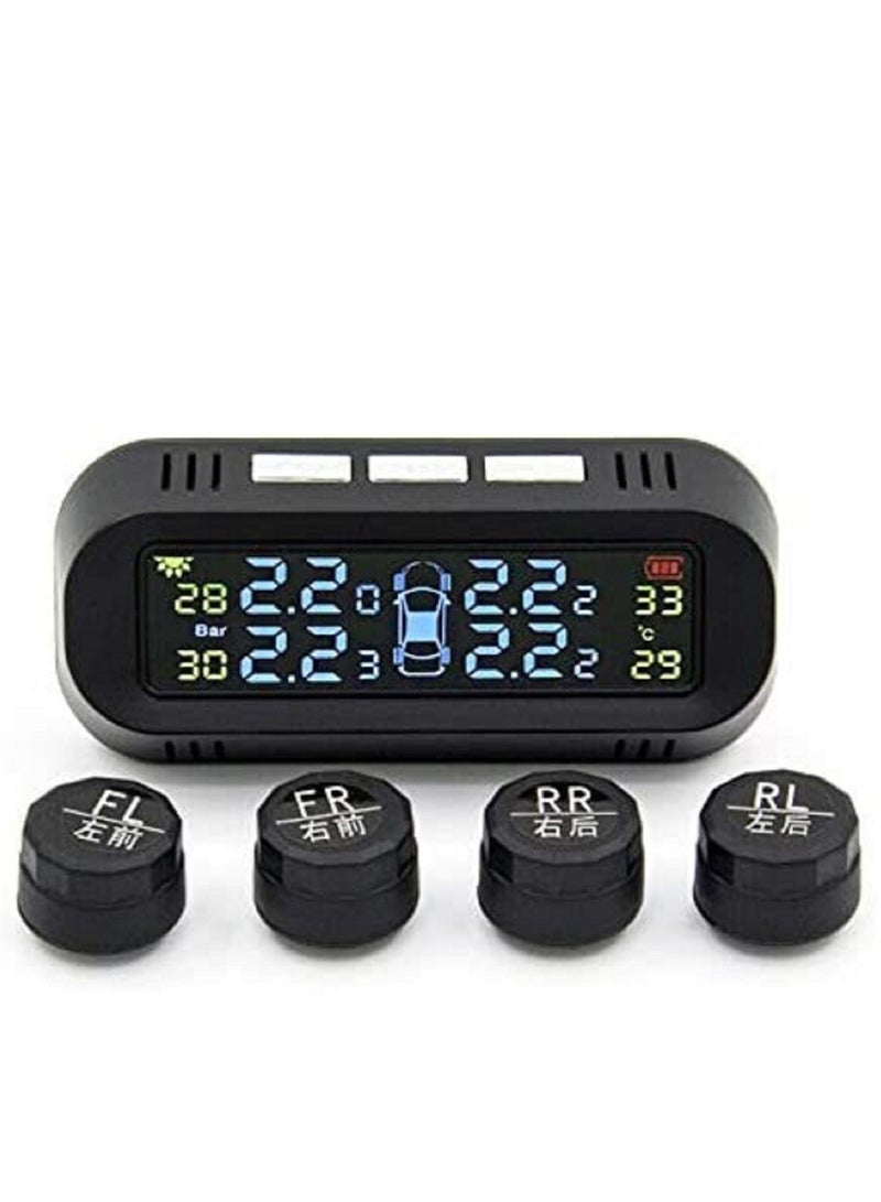 althiqahkey Solar TPMS Wireless Car Tire Pressure Alarm Can Stick on Car Front Glass  - Image 2