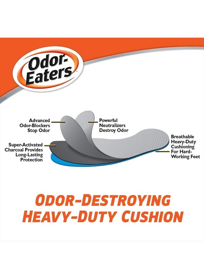 Blue Unisex Shoe Insoles, Control Odor and Wetness