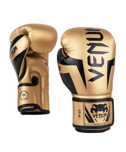 Venum Elite Boxing Gloves - Gold/Black - Image 4