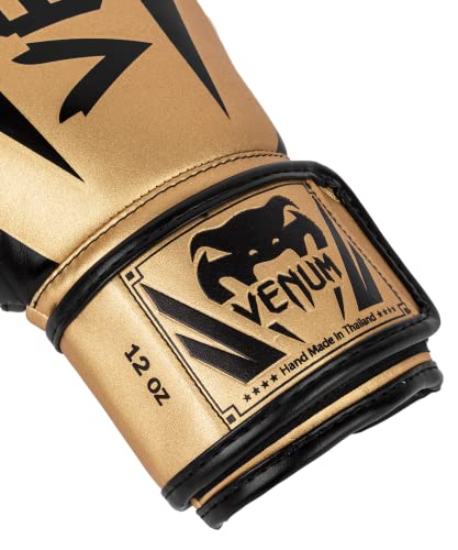 Venum Elite Boxing Gloves - Gold/Black - Image 2