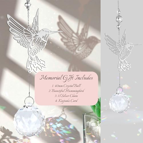 Ohmique Modern Memorial Gifts - Bereavement Gift Ideas, Unique Sympathy Gifts for Loss of Loved One,40mm Crystal Ball Suncatcher, Rainbow Bereavement Grief Gifts, Funeral Gifts for Loss of Mom Dad Husband Son - Image 5