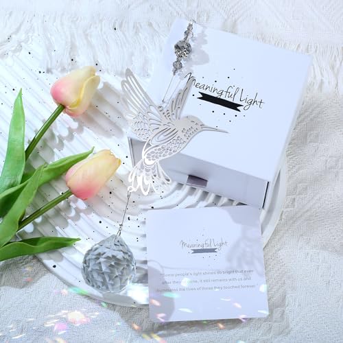 Ohmique Modern Memorial Gifts - Bereavement Gift Ideas, Unique Sympathy Gifts for Loss of Loved One,40mm Crystal Ball Suncatcher, Rainbow Bereavement Grief Gifts, Funeral Gifts for Loss of Mom Dad Husband Son - Image 2
