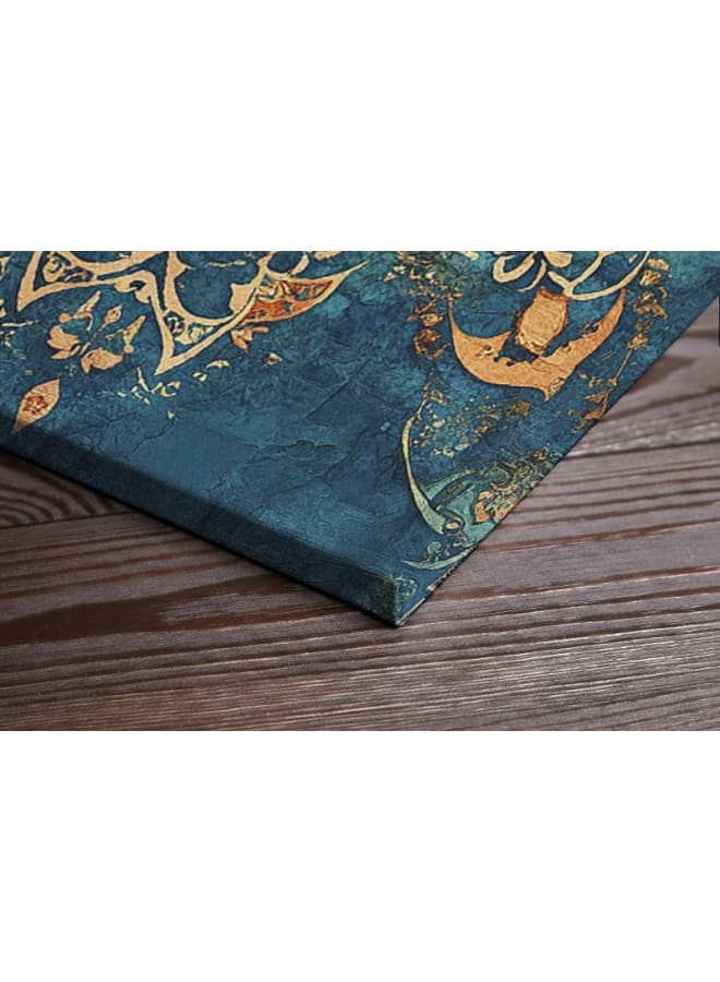 هوم جاليري تصميم ملون مع تصميم مكتوب عليه الزاوية اليمنى العليا مطبوع على لوحة فنية جدارية من القماش - Image 2