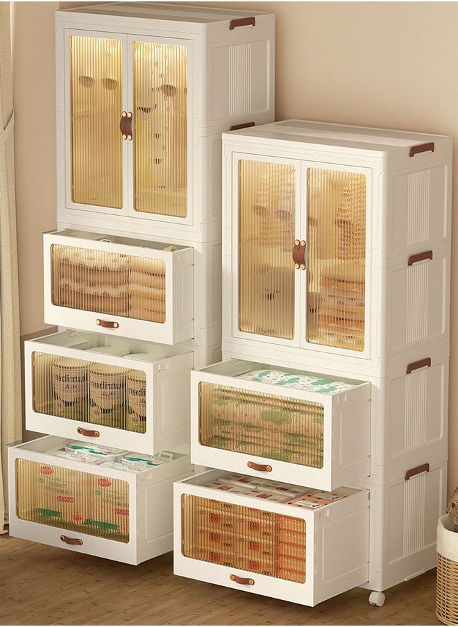 keke - 2 Layers Stylish Multi-Functional Storage 1 Cabinet & 2 Wardrobe - Image 1