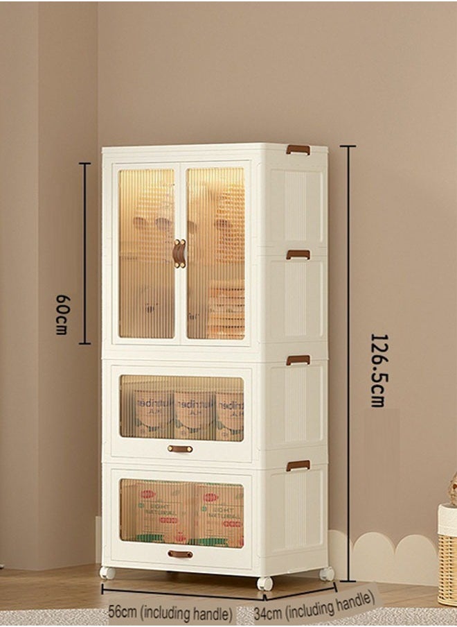 keke - 2 Layers Stylish Multi-Functional Storage 1 Cabinet & 2 Wardrobe - Image 1