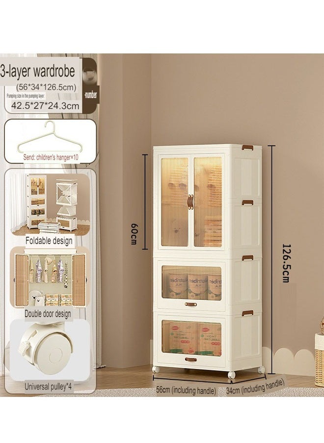 keke - 2 Layers Stylish Multi-Functional Storage 1 Cabinet & 2 Wardrobe - Image 1