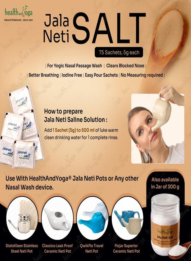 HealthAndYoga® Jala Neti Salt 75 Packets - Image 5