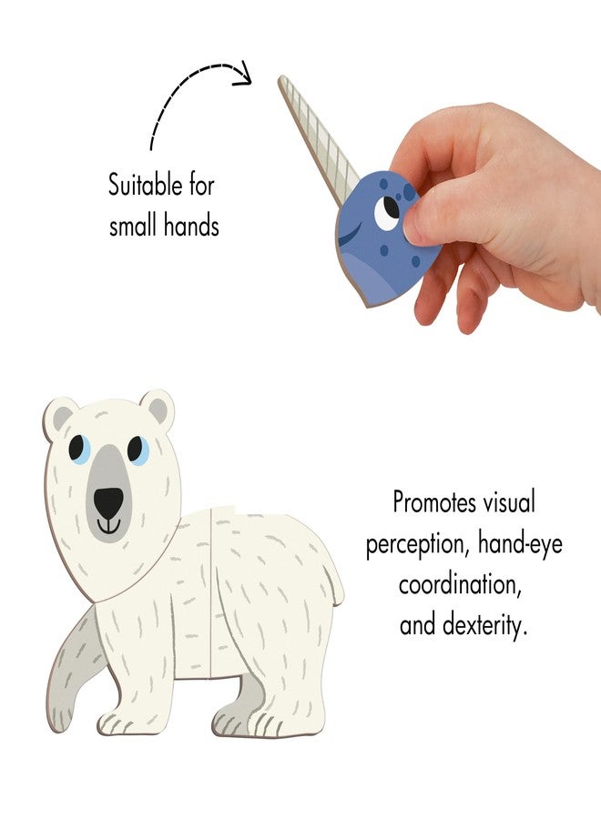 Janod - Magnéti'Book Polar Animals - Magnetic Educational Game 30 Magnets + 10 Models - Children's Toy Made of Cardboard - Develops Fine Motor Skills and Imagination - Suitable for Ages 3 and Above - Image 4