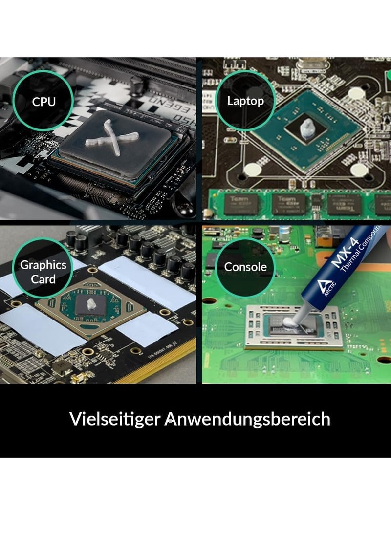 MX-4 (Including Spoon, 4g) - Compound Thermal Paste, High Performance Carbon, Heatsink Paste, CPU Thermal Compound for All Coolers, Thermal Interface Material - Image 5