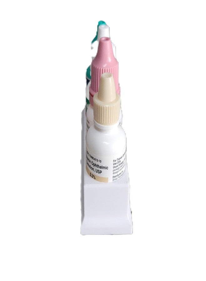 Znet3D Eye Drop Bottle Organizer Tray - 4-Slot Holder for Eye Drops Compact Storage Rack Made in USA (White) - Image 4