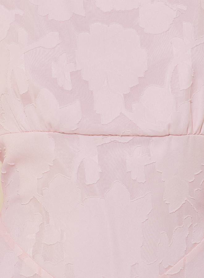 Take Two Jacquard Square Neck Midi Dress - Image 4