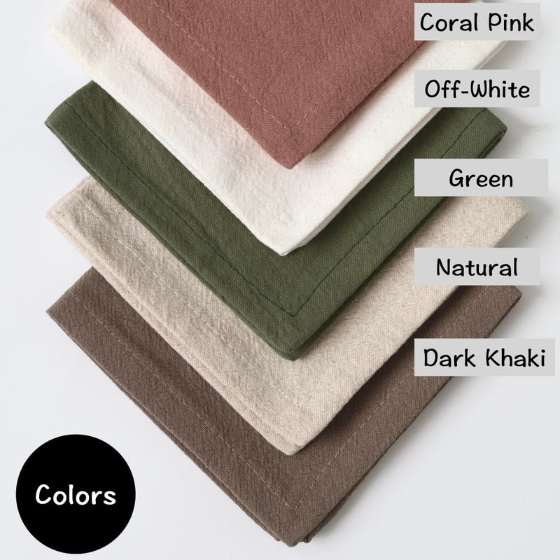 Urby Eco Hanky 10x10in Reusable Linen/Cotton Napkins. Small Cloth Napkins. Eco Friendly. Ideal Use As Kids Napkins for Lunch. Dinners. Occasions Like Weddings Birthday Cocktail Parties. (LPK 6pk)