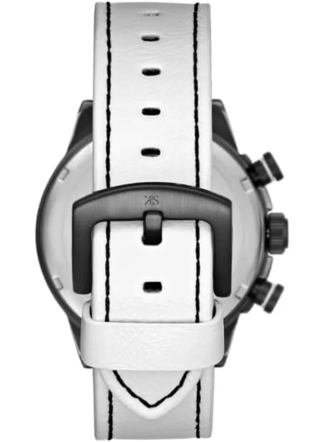 KENNETH SCOTT Kenneth Scott Men's Watch, Chronograph Display and PU Strap - K25108-BLWB, White