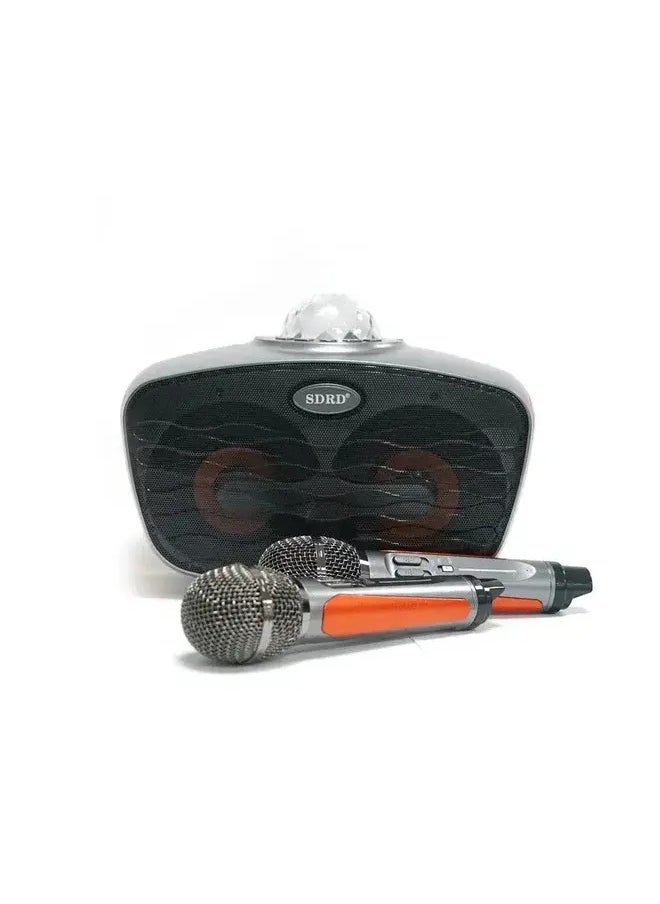 SDRD SD-315 BT Speaker karaoke bluetooth speaker with 2 microphones | Dark gray  - Image 2