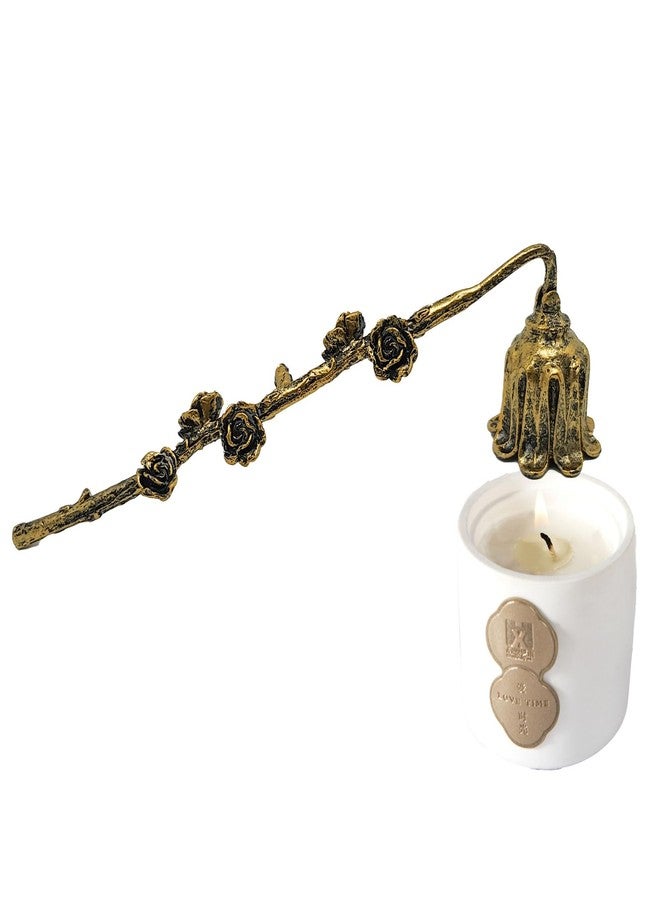 AIM & GGKK Candle Snuffer, Candle Snuffer Extinguisher with Long Handle,Retro Style Wick Flame Snuffer for Putting Out Candle Flame Safely,Floral Candle Snuffers Accessory for Candle Lovers - Image 5