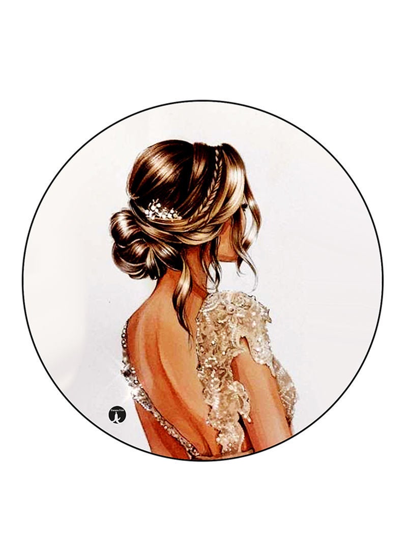 Girl Printed Mouse Pad  Multicolour