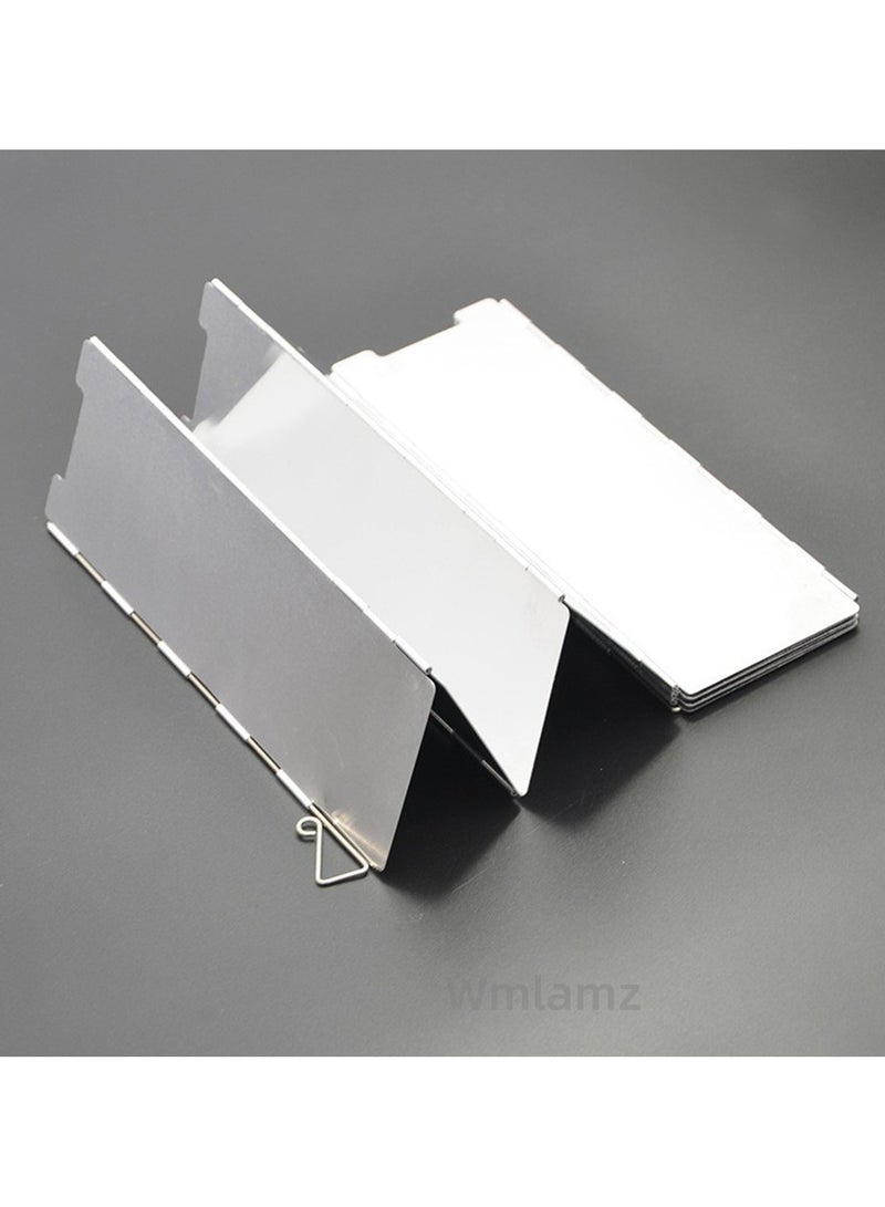 Wmlamz Camping Stove Windscreen, Portable Ultralight Folding Windshield For Picnic Cooking - Image 5