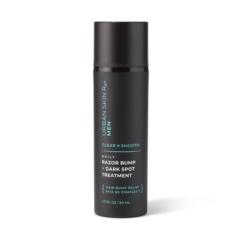 Urban Skin Rx Daily Razor Bump  Dark Spot Treatment Urban Skin Rx Men Formulated with Niacinamide Lactic Acid Glycolic Acid and Tea Tree Oil  Daily Treatment for Razor Bumps and Blemishes 17 Fl Oz 