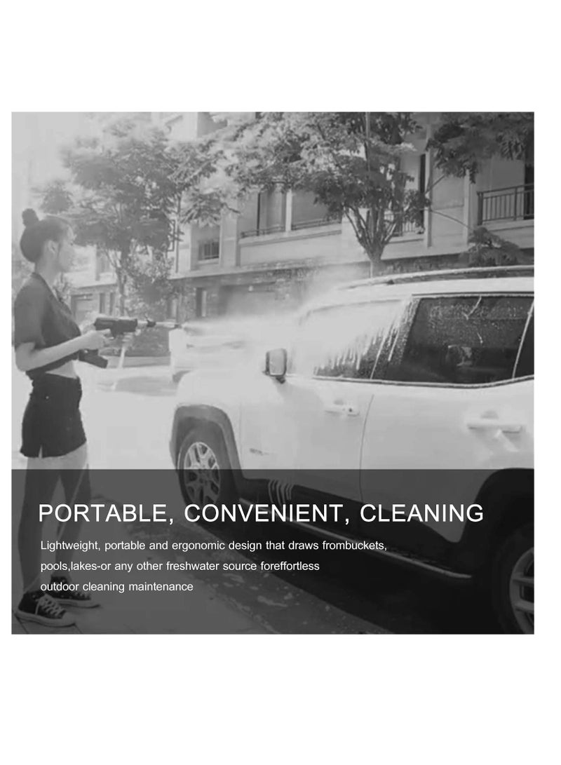 48V Cordless Portable Washer Electric High Pressure Cleaner Machine 200W 30Bar Lithium Handheld Car Cleaning Device With Foam Generator Nozzle Water Pump (Box Pack - UK Plug)