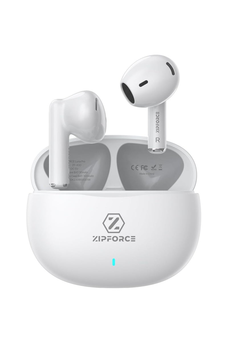ZIPFORCE True Wireless Earbuds, in-Ear Bluetooth 5.3 Headphones 4-Mics ENC Clear Call, Bluetooth Earbuds Touch Control 40 Playtime, IPX6 Waterproof TWS, Light-Weight Earphones - Image 1