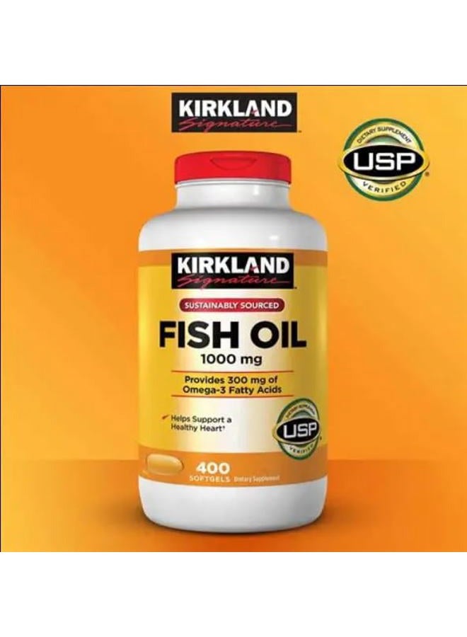 Kirkland زيت السمك المركز من كيركلاند سيغنيتشرTM أوميغا-3 1,000 ملغ، 400 كبسولة لينة - Image 3