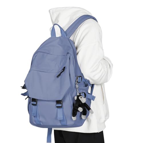 coowoz College Backpack Waterproof Black College Bags For Women Lightweight Travel Rucksack Casual Daypack Laptop Backpacks For Men Women(Blue Purple) - Image 1