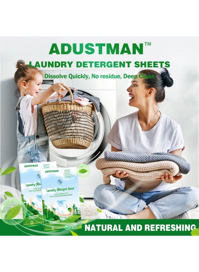 ADUSTMAN ADUSTMAN Laundry Detergent Sheets (Strips) 124 Loads 2 Pack Fresh Breeze Liquid-Less Technology  - Image 2