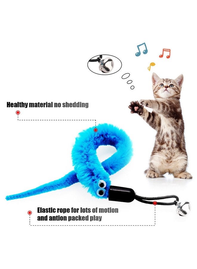 مولين مجموعة ألعاب عصا القطط من مولين - لعبة إغراء القطط + 6 قطع من الديدان ذات الذيل الفروي مع الأجراس (لعبة إغراء القطط + 6 قطع من الديدان ذات الذيل الفروي) - Image 3