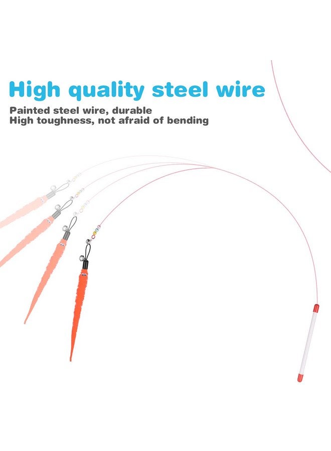 مولين مجموعة ألعاب عصا القطط من مولين - لعبة إغراء القطط + 6 قطع من الديدان ذات الذيل الفروي مع الأجراس (لعبة إغراء القطط + 6 قطع من الديدان ذات الذيل الفروي) - Image 4
