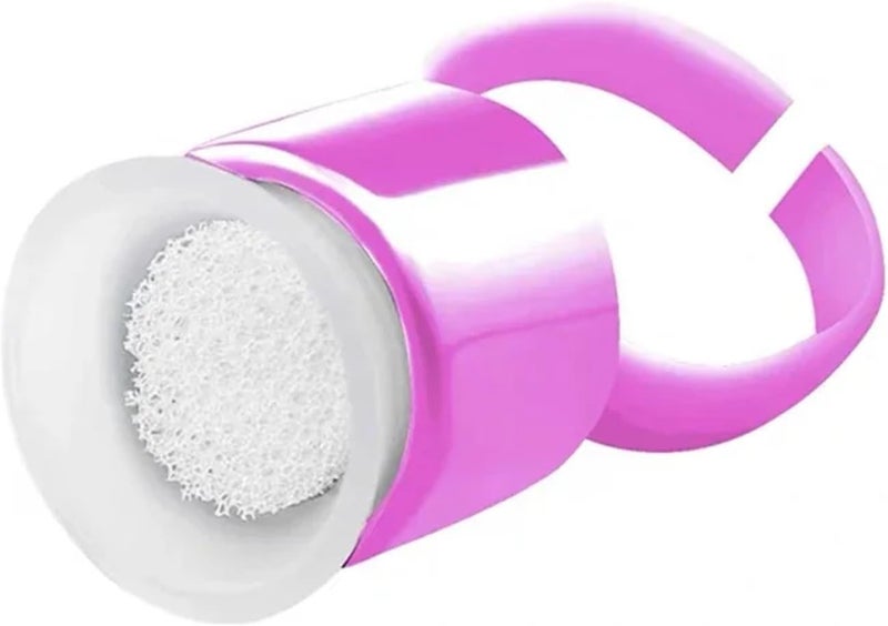 Tattoo Ink Caps 100pcs Black Tattoo Ink Cup Disposable Ring with Sponge for Microblading Permanent Makeup Accessories Pigment Holders(Pink) - Image 1