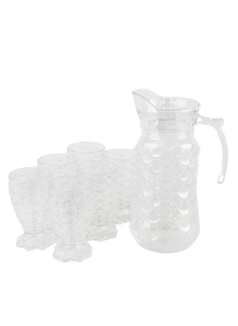 A set of 1.7 liter jug with 6 278 ml cups for juice and water. - pzsku/Z4D3ADDBF426A35E605DDZ/45/_/1714926545/1fce88a6-7f34-4375-8c9f-c434efc25d6a