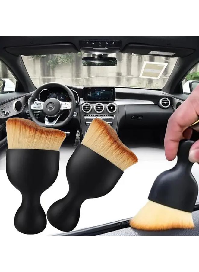 2pcs Ultra Soft Scratch Free Car Detail Brushes PVC Dust Brushes Ergonomic Handle - Image 3