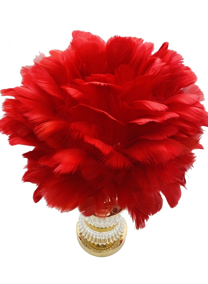 سکیلو مصباح سرير LED عصري على شكل ريشة - ضوء ليلي ناعم بزهرة الهندباء بثلاثة ألوان | مصباح طاولة مزخرف لغرفة النوم، أو الدراسة، أو الهدايا (30×47 سم، موديل LIT-01) - Image 4