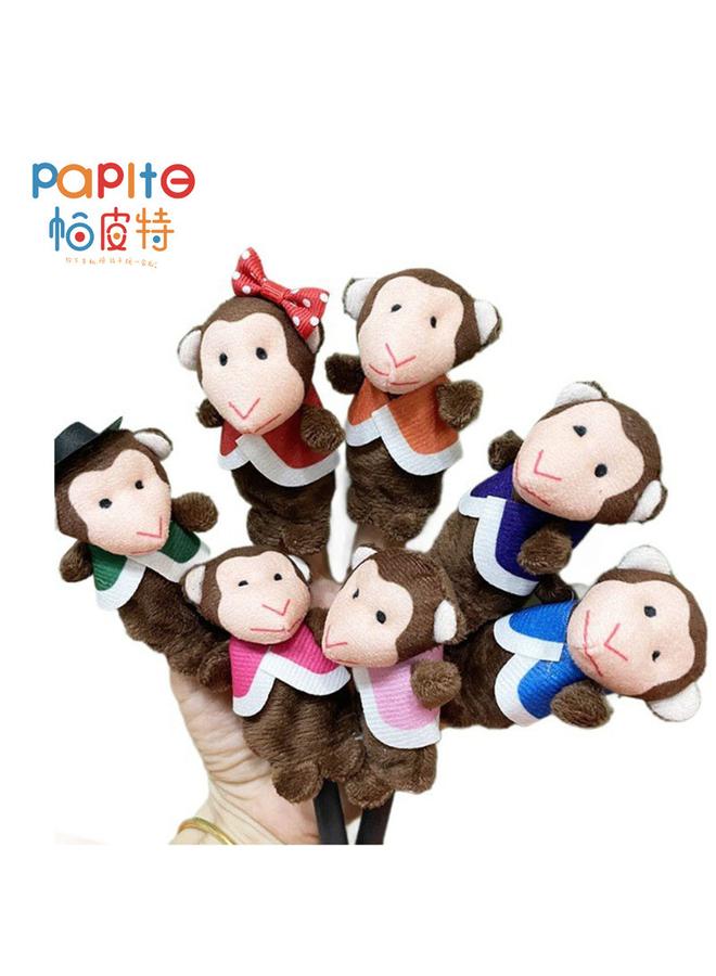 Bluejw 2025 New Seven Little Monkey Plush Finger Doll Small Size Mini Finger Doll Yiwu Toy Wholesale - Image 1