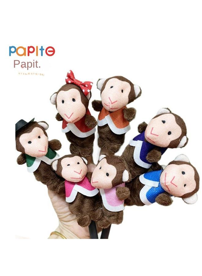 Bluejw 2025 New Seven Little Monkey Plush Finger Doll Small Size Mini Finger Doll Yiwu Toy Wholesale - Image 2